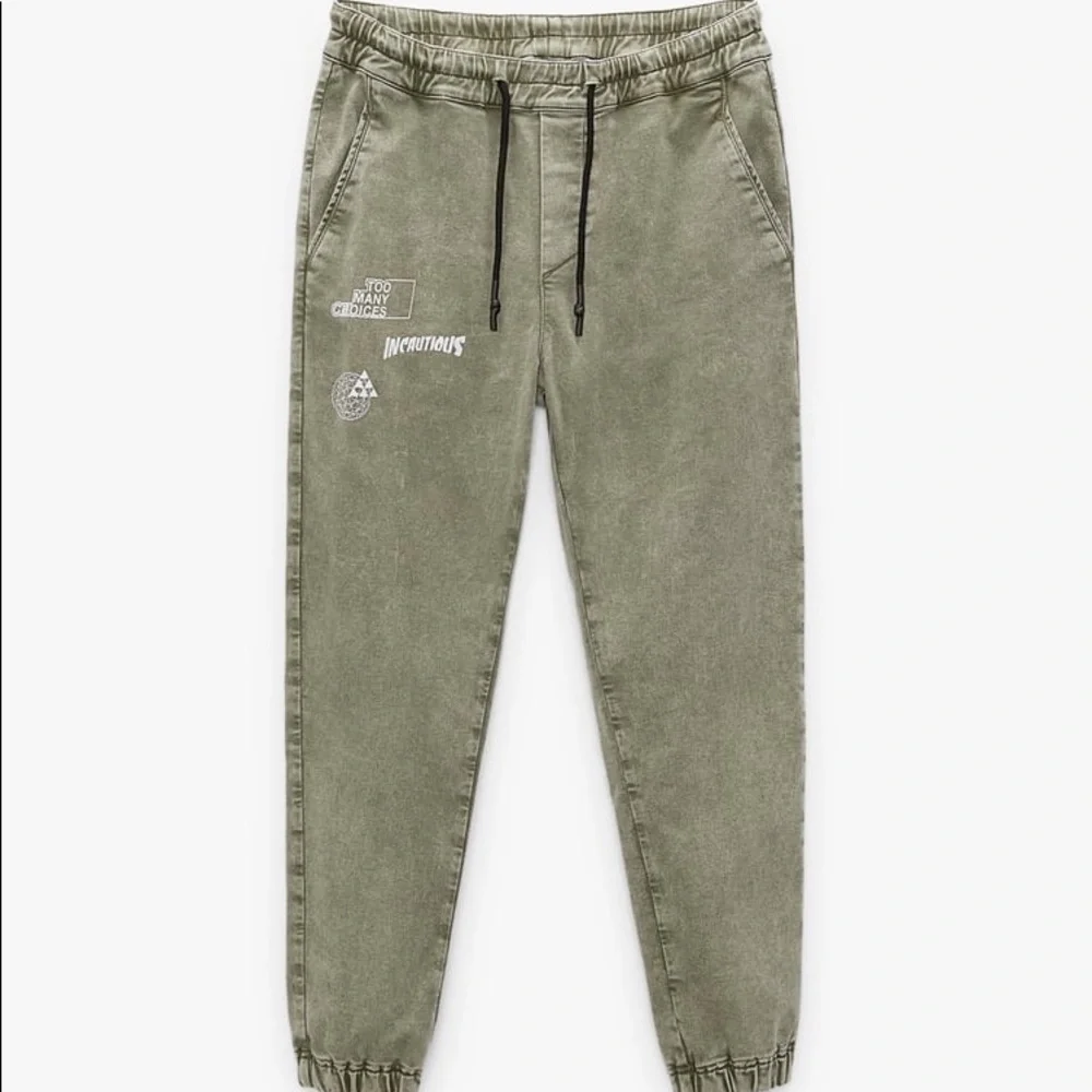 ACID‎ WASH SOFT DENIM TROUSERS